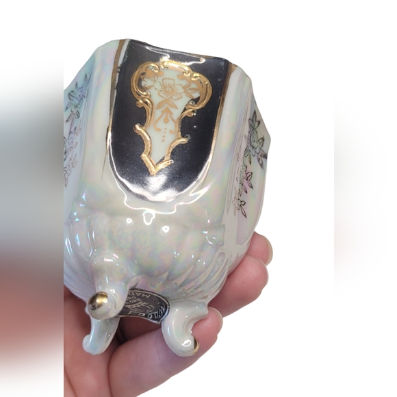 Vtg Wales China Demitasse Cup Iridescent - Picture 12 of 13